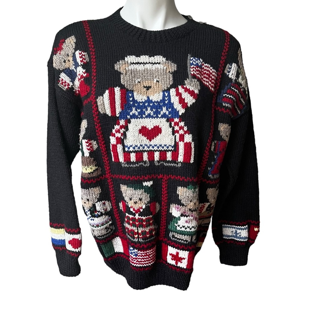 South Wool Hand Knitted Sweater, Sz M/L